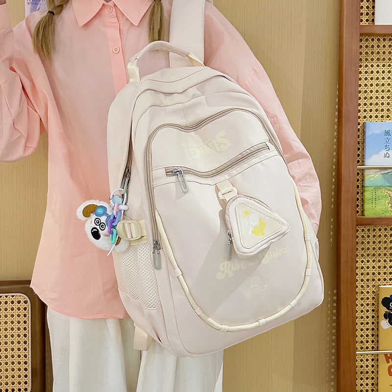 Nova grande capacidade mochila Mori bonito dos desenhos animados urso mochila leve estudante mochila simples feminino