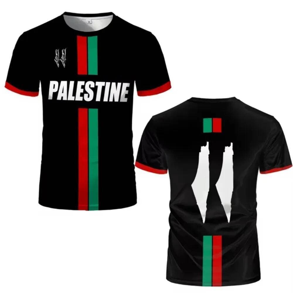 As Camisas E Camisetas De Futebol Estilo Familiar Impressas Em 3D Do Time Nacional Palestina São Adequadas Para Roupas E
