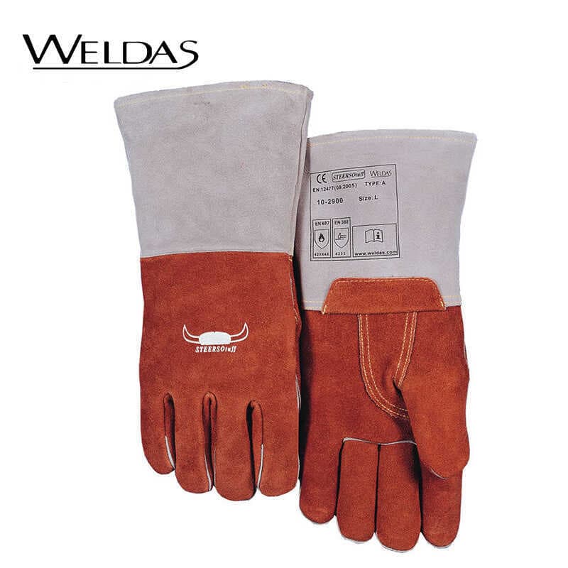 Weites 10-29 Bull King Dupont linha à prova de fogo Multi-camada resistente a altas temperaturas luvas de soldagem isola