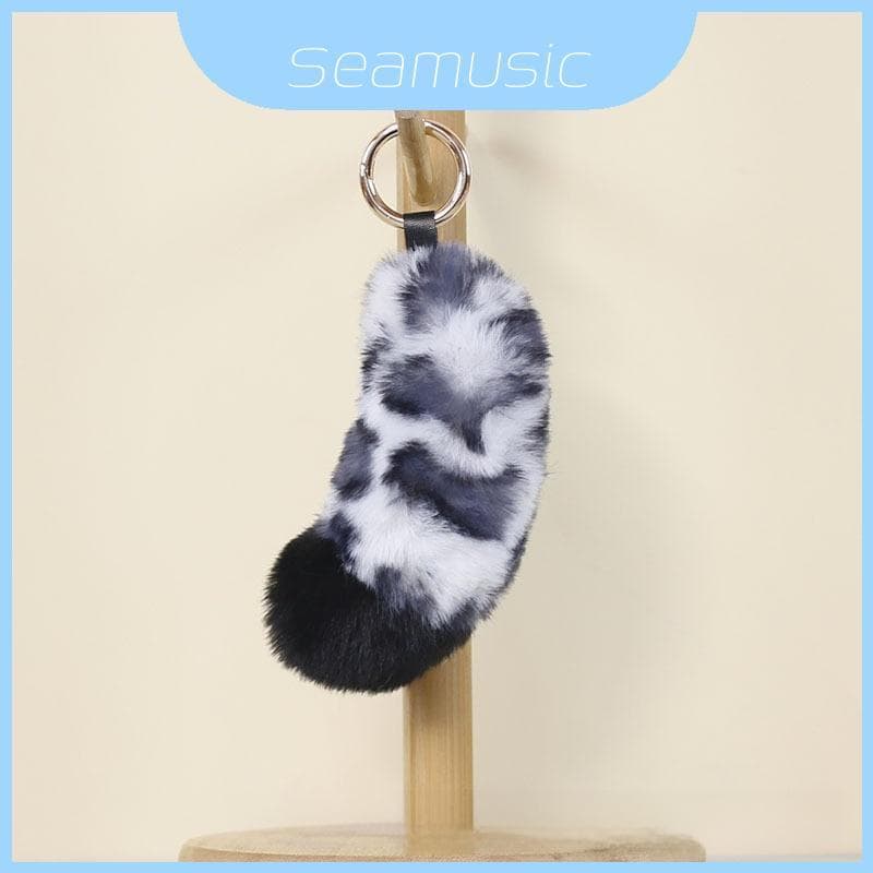 Chaveiro De Pelúcia Com Cauda Estampada De Neve Animal Leopardo Para Bolsas E Chaves Perfeitos Todas As Idades