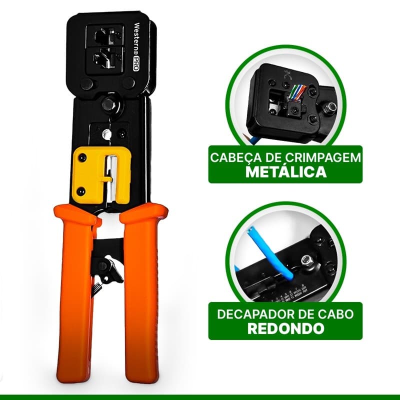 Alicate Crimpar Para Conector Rj45 V-319 Western