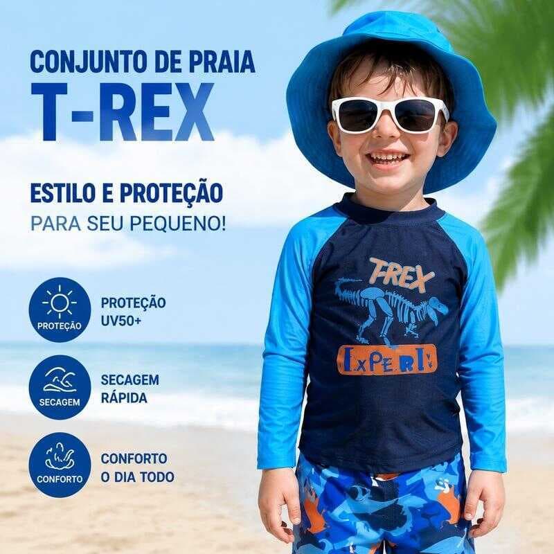 Conjunto roupa de banho para menino manga longa proteção UV secagem rápida rash guard praia piscina