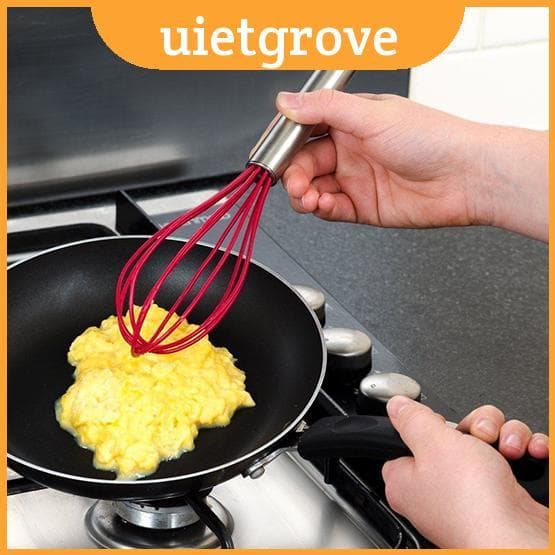 Estilo Simples Moderno Aço Inoxidável 304 Batedor De Ovo Creme Misturador 10 Silicone Preto Polegada