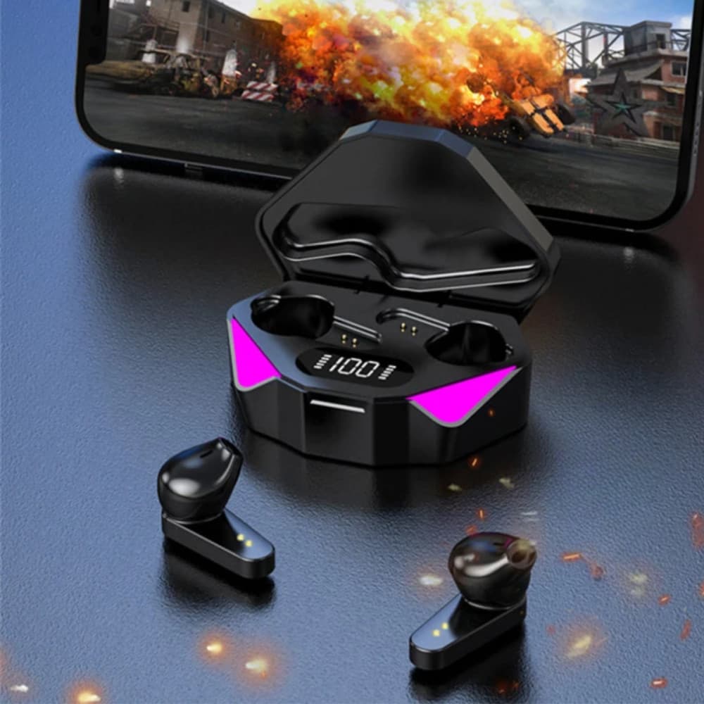 Fone de Ouvido Intra Auricular Bluetooth com Case de Carregamento tela LED Digital Kapbom KA-790B