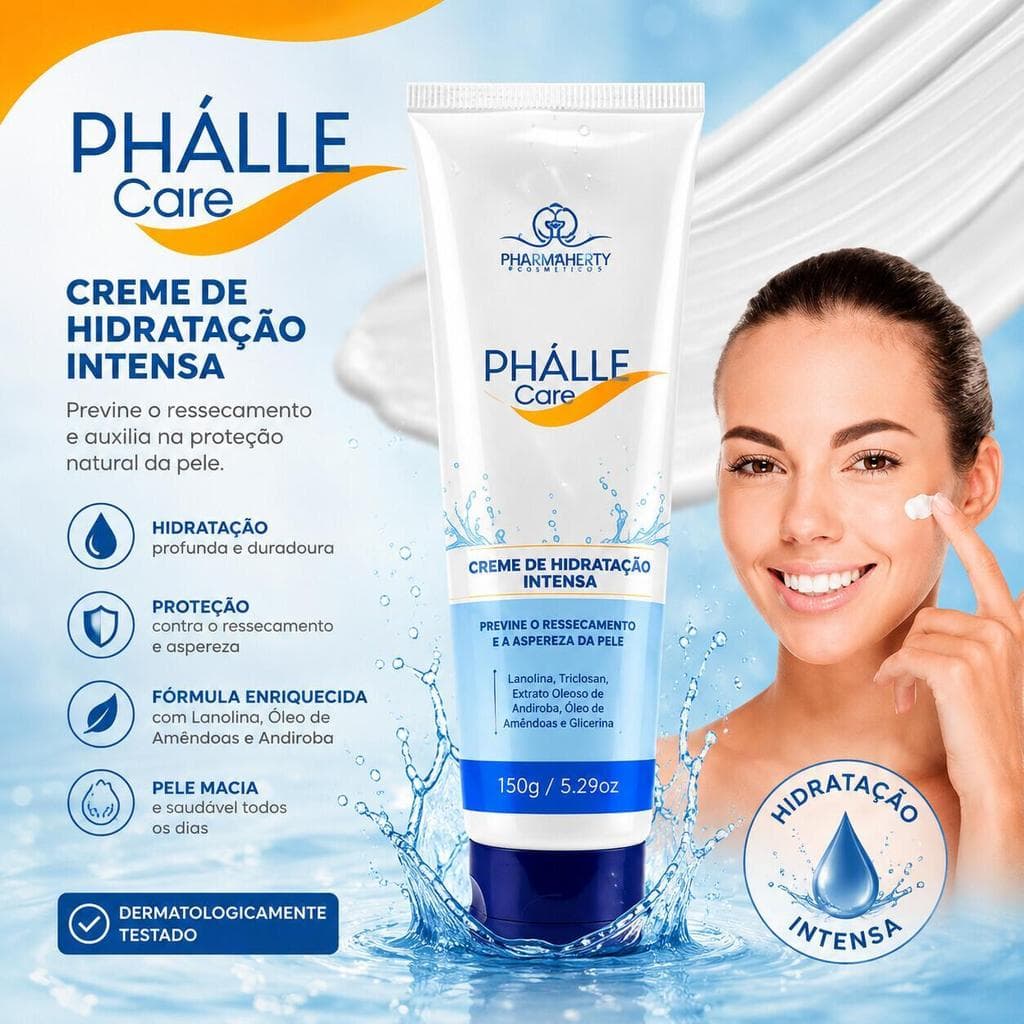 Hidratante Corporal PhalleBeauty PH0014 150g com Textura Cremosa para Pele Ressecada