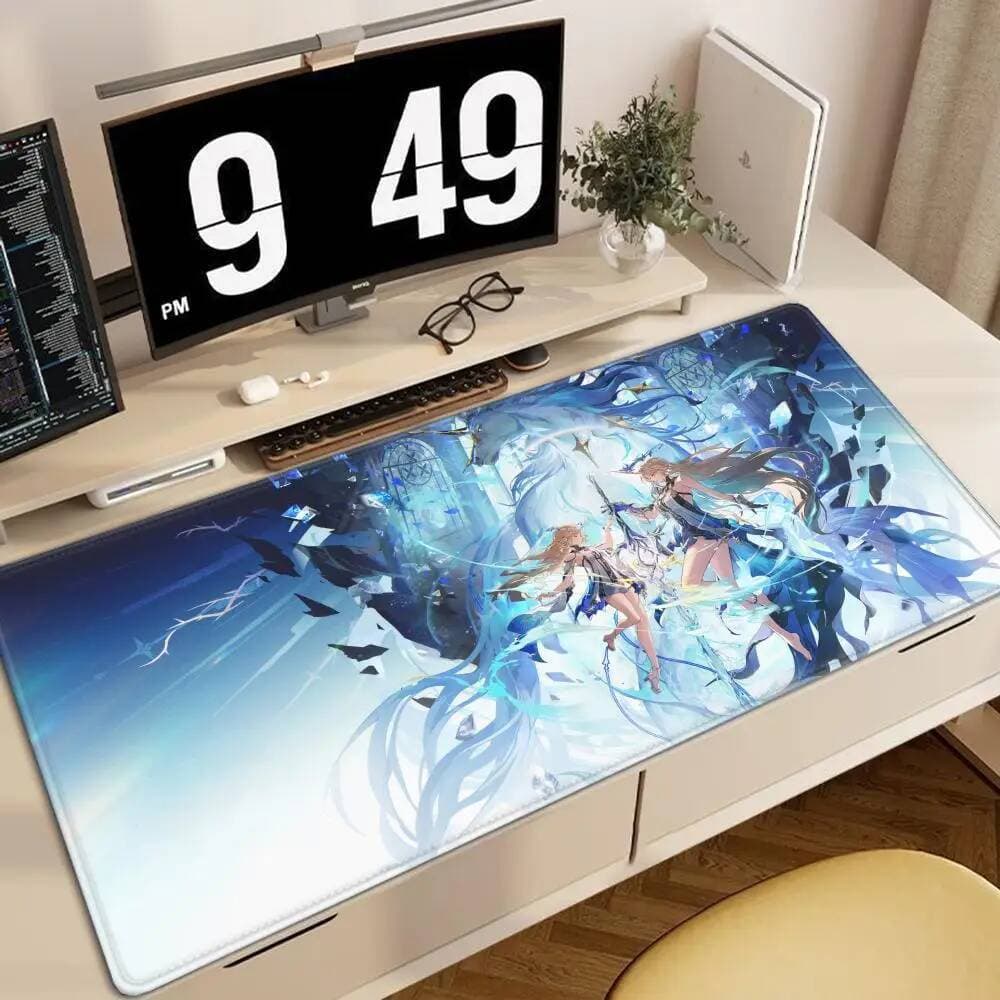 Cartetyhyia Wuthering Ondas De Borracha Mouse Pad Jogo Portátil Tapete Extra Grande Kawaii Anime Antiderrapante Acessóri