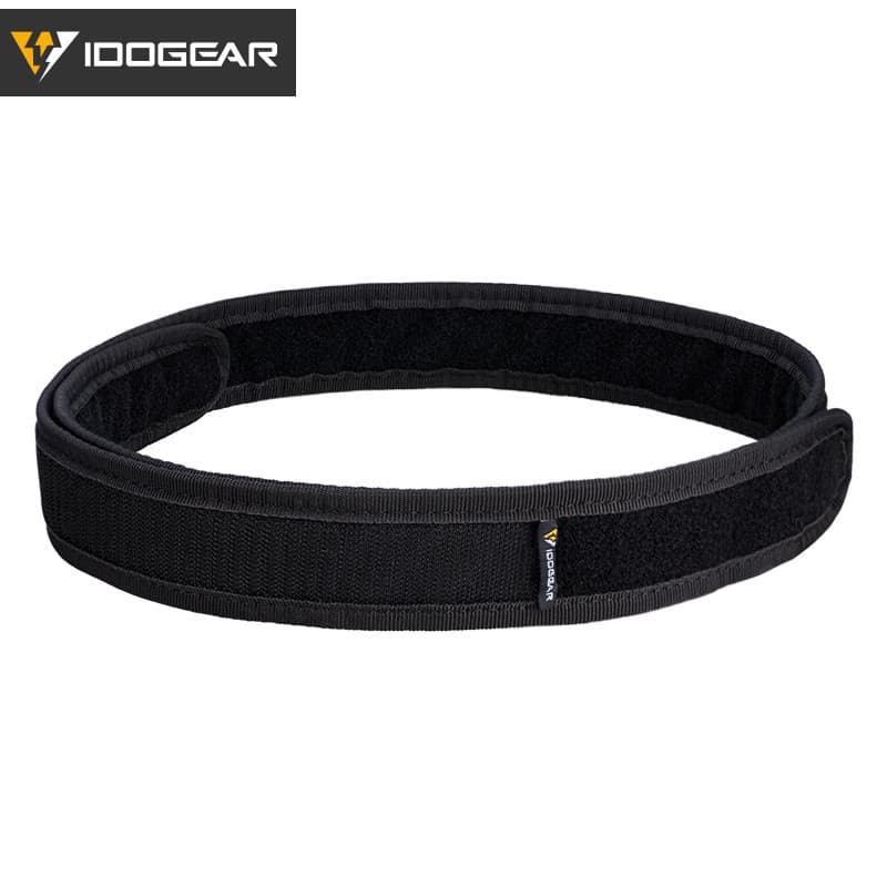 IDOGEAR Tático 1.7 " Cinto Interno De Nylon Preto Gancho E Laço De Treinamento Ao Ar Livre 3418