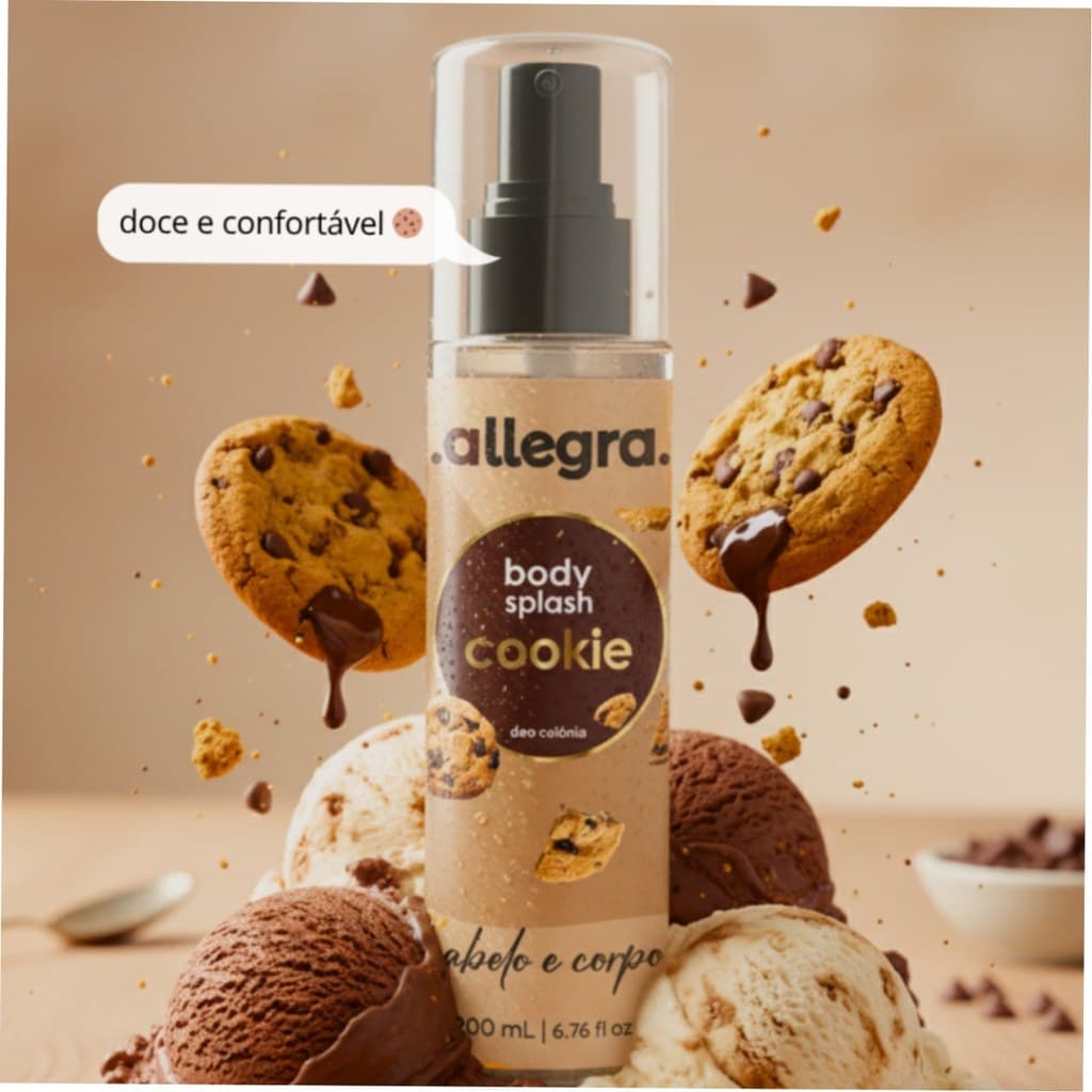 Body Splash Perfumado Allegra Cookie 200ml