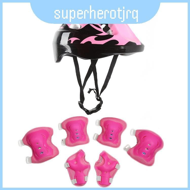 Conjunto Infantil De Acessórios De Segurança Para Andar Com Acolchoamento De Espuma , Incluindo Capacete E Protetores De