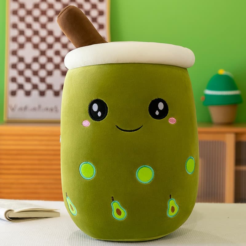 Crianças Brinquedo Simulação Frutas Leite Chá Brinquedos De Pelúcia Copo Travesseiro Pequena Pérola Boneca Ragdoll