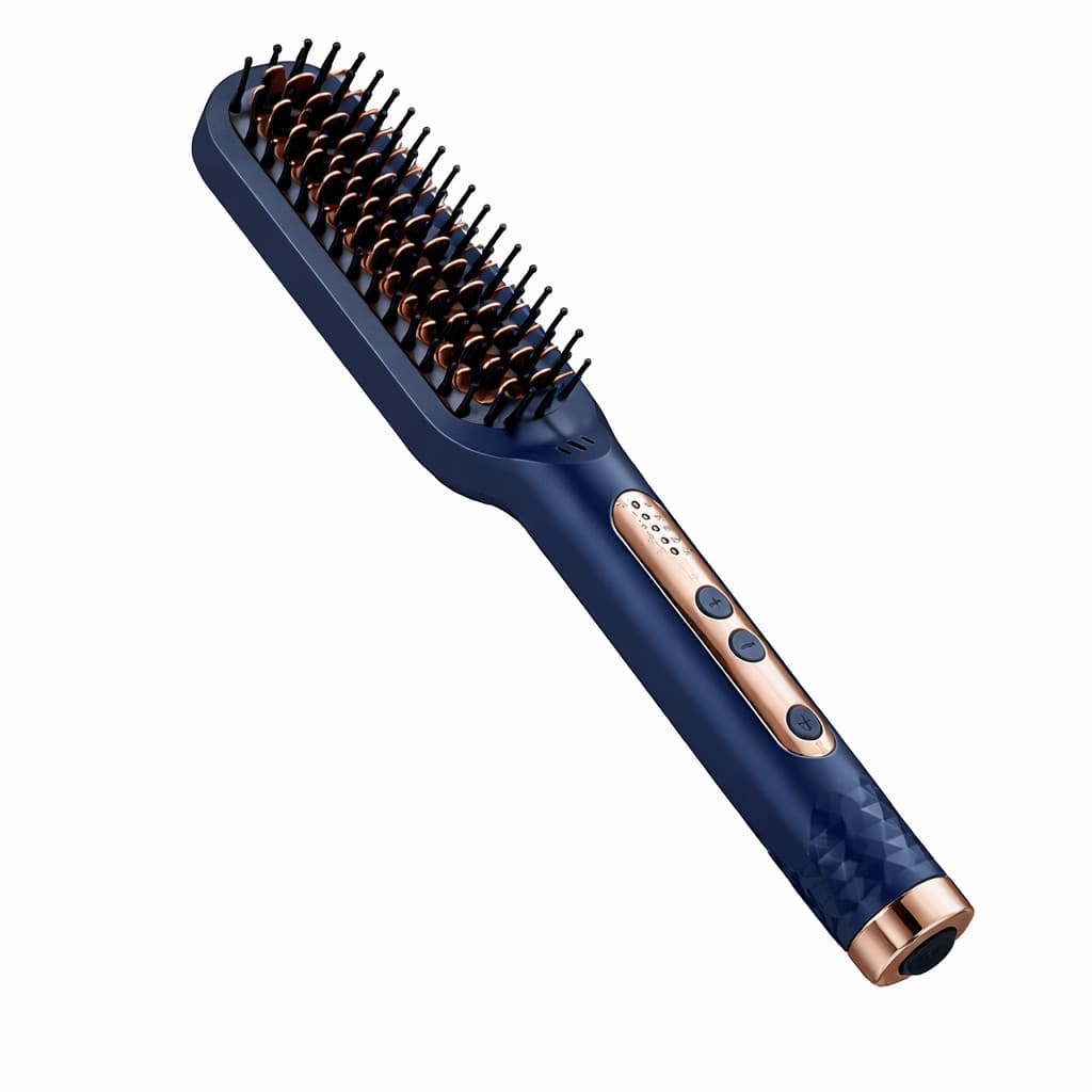 Escova Alisadora Elétrica Bivolt Azul