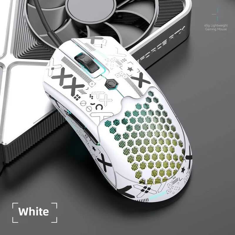 Mouse Com Fio RGB Luminoso Para Jogos , Programação Macro , 12000DPI , Computador , USB , Ergonômico , Escritório , Espo
