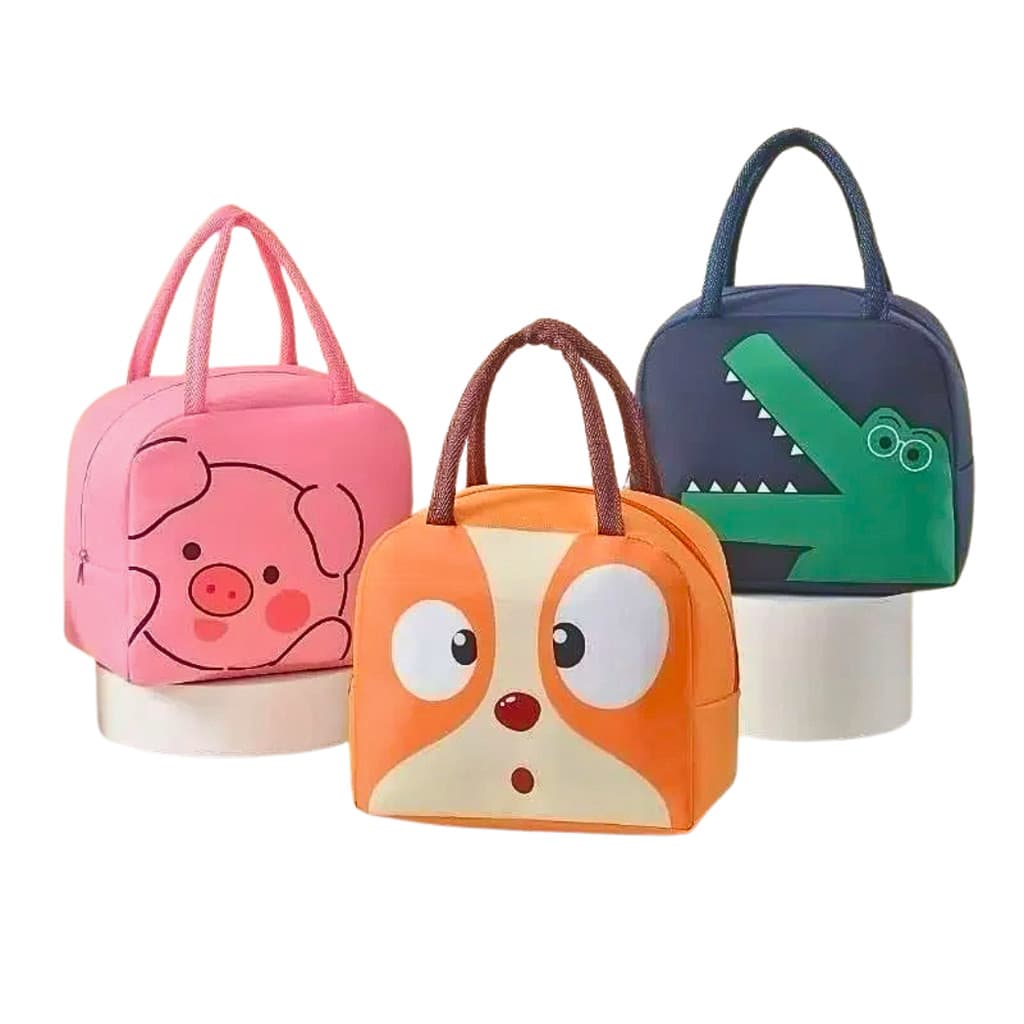 Bolsa Térmica Lancheira Escolar com Alça Estampas de Animais Kapbom KA-1413