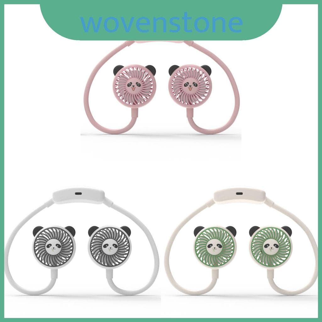 Ventilador De Pescoço Dobrável Usb Com Bateria De 500mah E Múltiplas Configurações De Velocidade Para Uso Diário