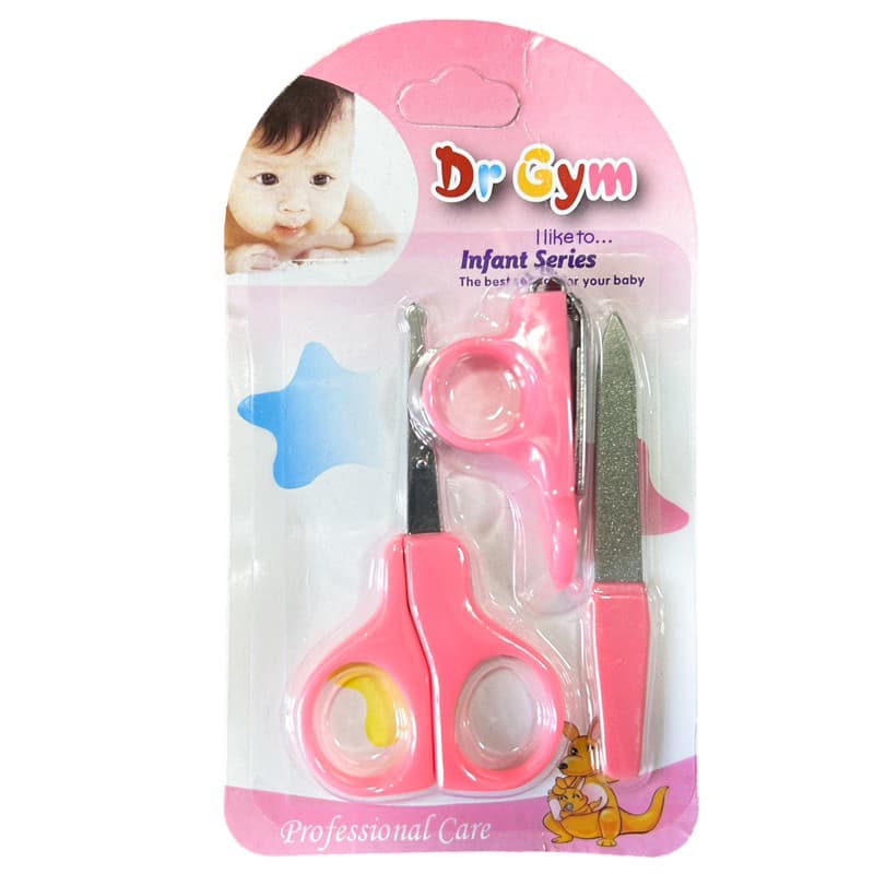 Kit de Cuidados Infantis Rosa - Ferramentas Seguras para Higiene