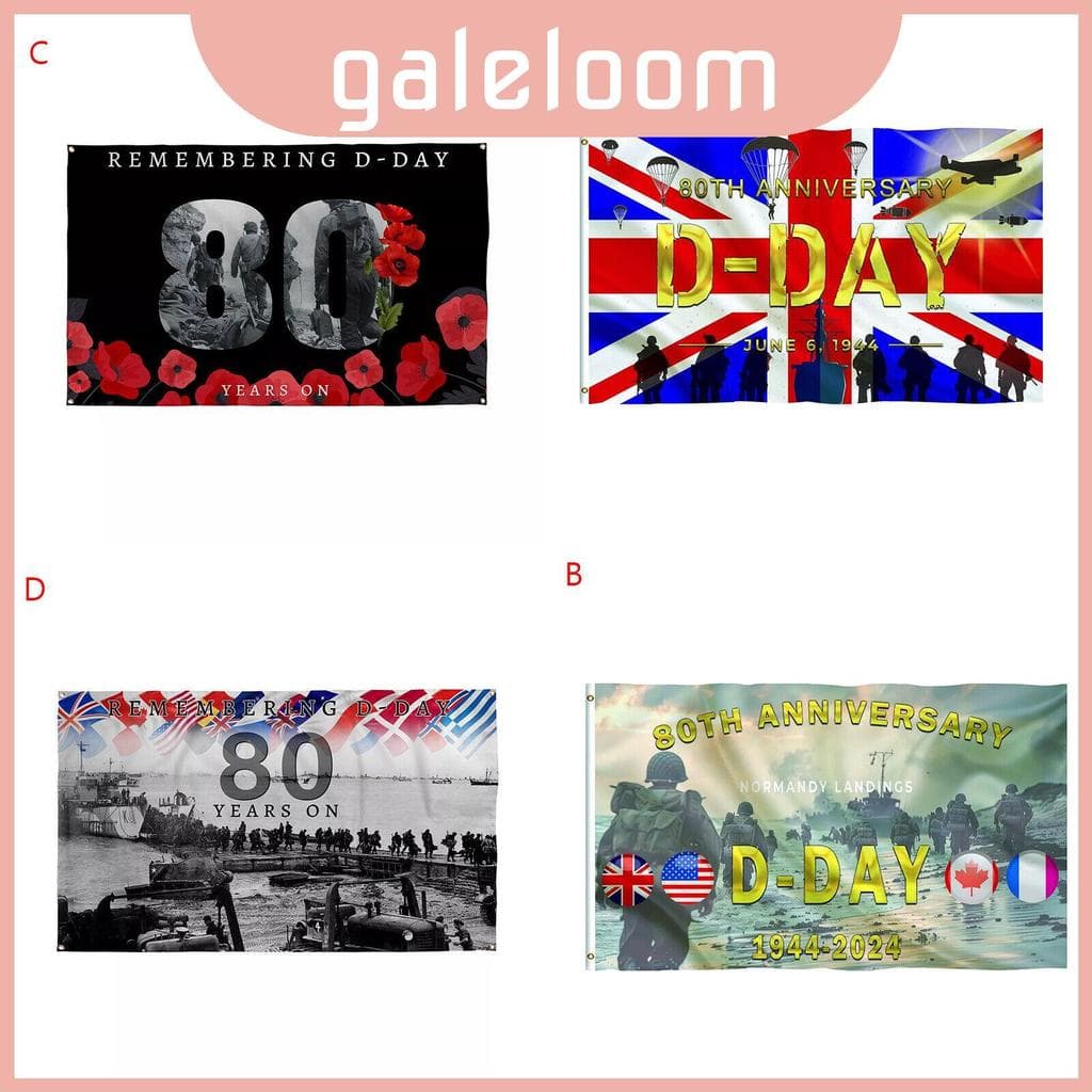 Bandeira Comemorativa De Tecido Durável De Poliéster Para Aniversário D-day 80th