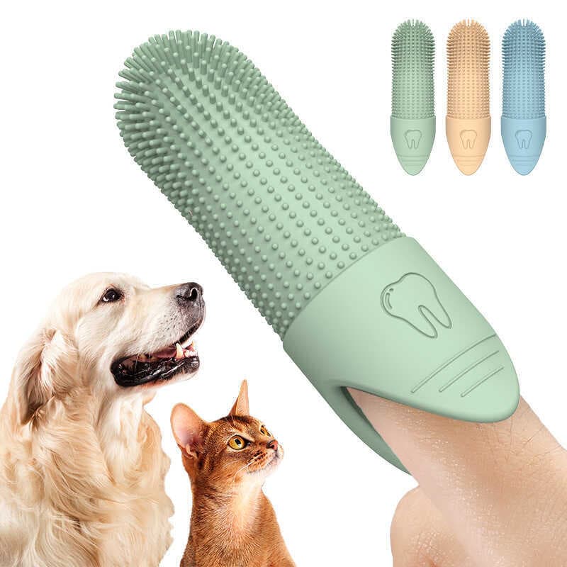 Escova de dentes para animais de estimação, escova de dentes de Silicone para cães e gatos, dentes para animais de estim
