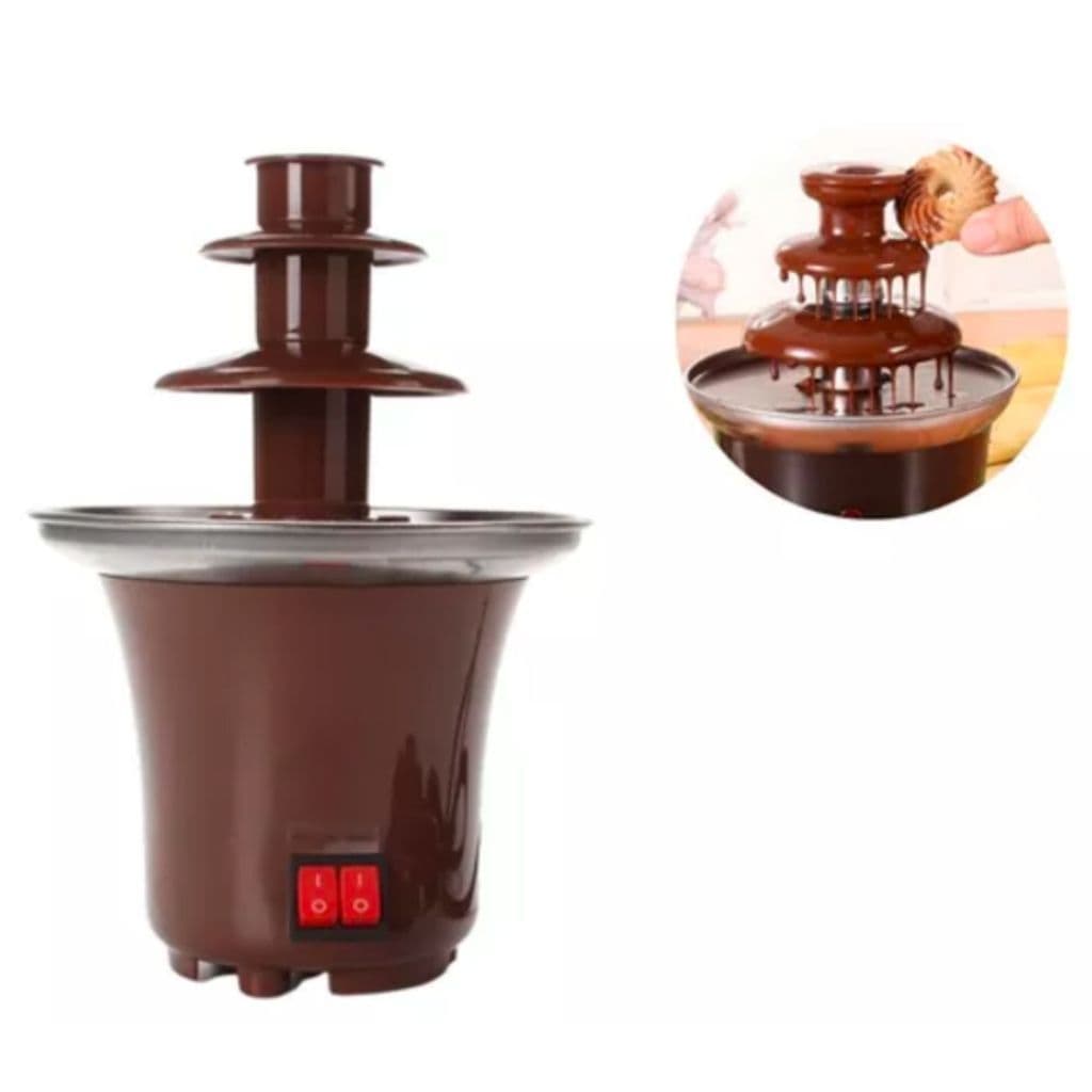 Fonte De Chocolate Em Cascata De 3 Andares Fácil De Usar Cor Marrom 110V