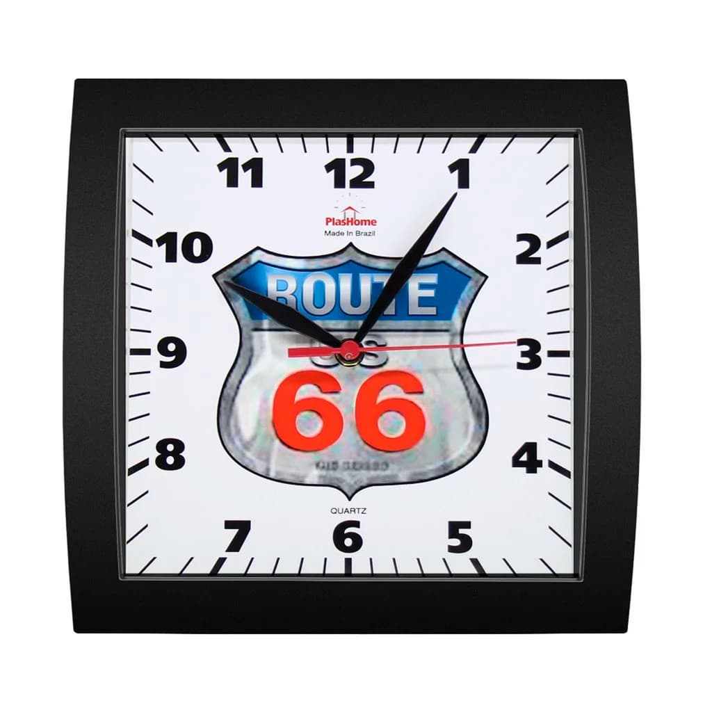 Relógio de Parede Ponteiro Quadrado Decoração Horas