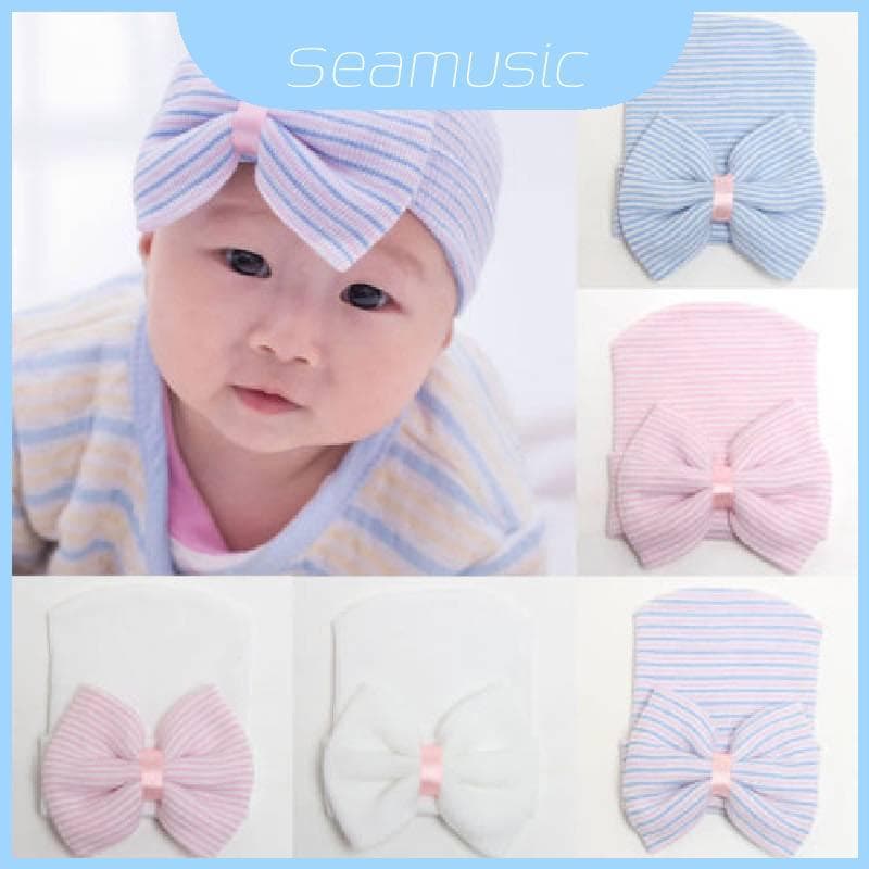 Chapéu De Malha Infantil Moderno Com Laço Grande Elegante Disponível Em Várias Cores Para Bebês , Meninos E Meninas