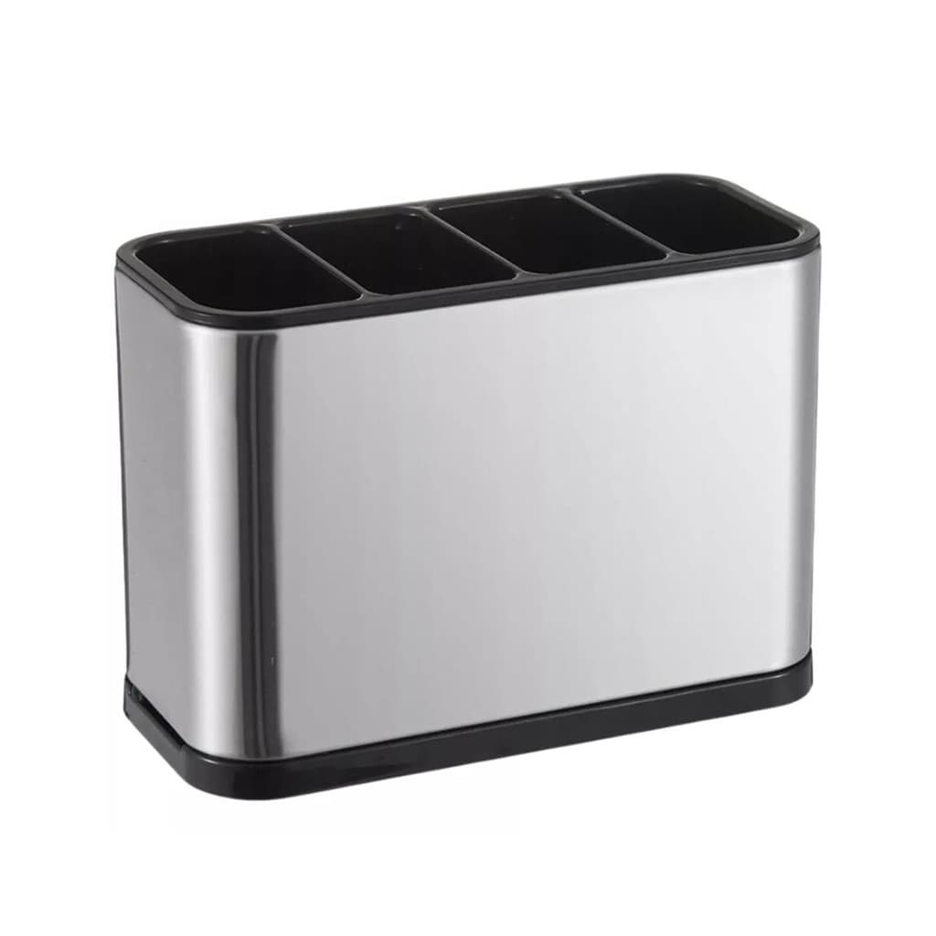 Porta Talher Escorredor Inox 4 Divisórias Pia Cozinha