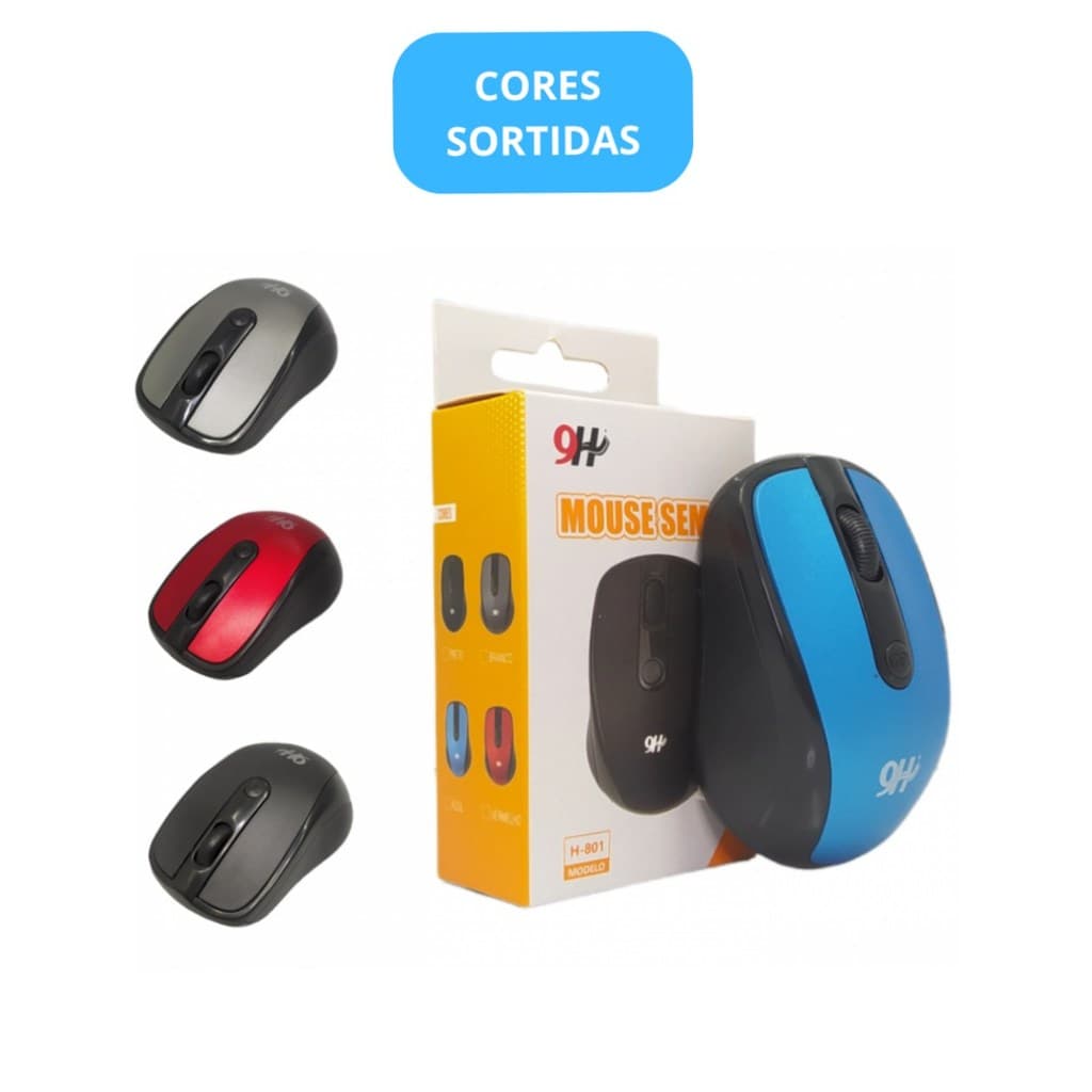 Mouse Sem Fio 9H Recarregável Mini USB Notebook PC