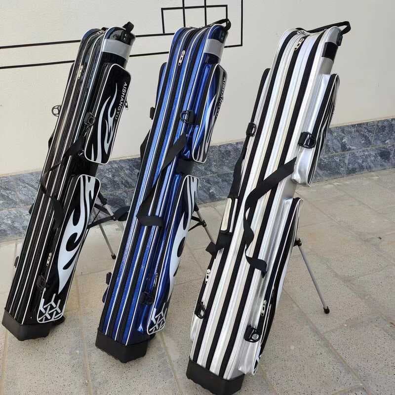 Bolsa de equipamento de pesca 1.25m Bolsa de pesca Bolsa de suporte removível de três camadas Bolsa de vara de pesca de