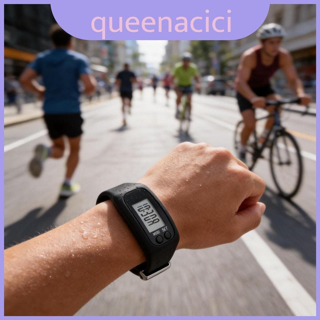 Relógio De Silicone Esportivo Com Pedômetro Digital E Elemento De Moda Para Uso Fitness Casual