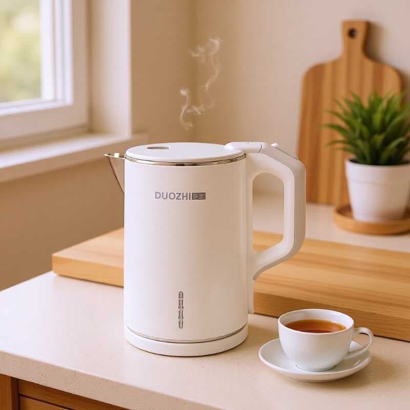 Chaleira elétrica 1.5L 304 aço inoxidável aquecimento elétrico chaleira integrada chaleira fervente automática presente