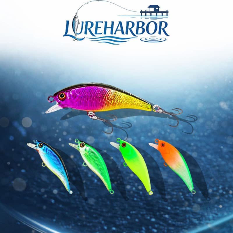 LUREHARBOR Simulação Minnow de afundamento lento 4.5 cm/3.7 g Pacote de 1/5 palitos