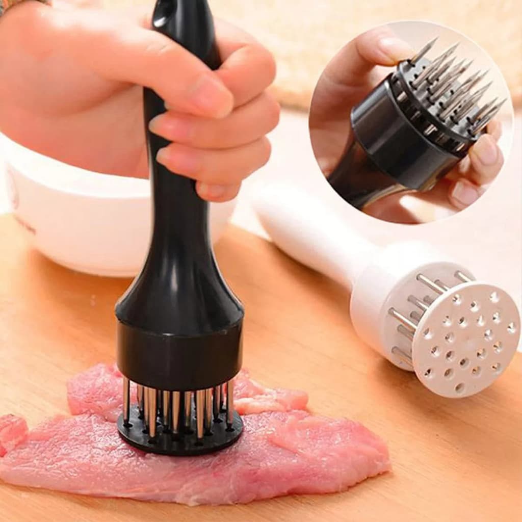 Furador Amaciador De Carnes Manual Agulhas de Aço Inox Durabilidade Eficiência