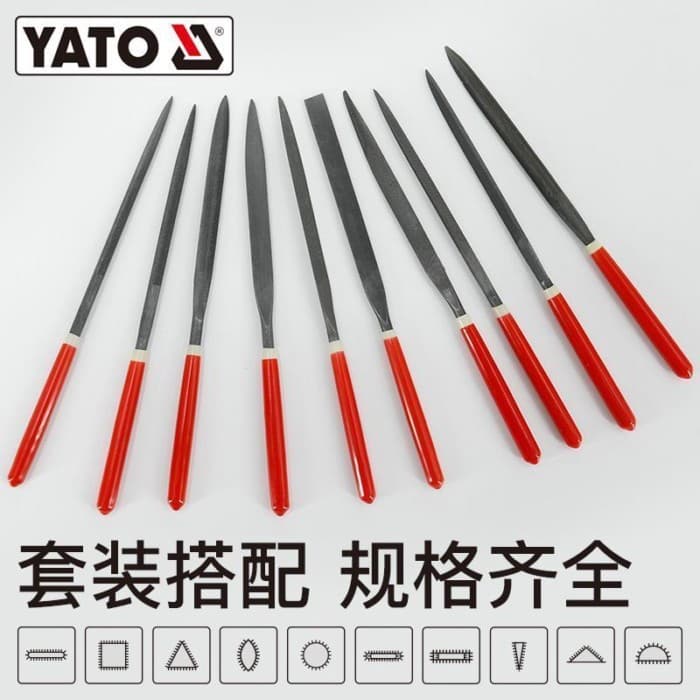 Yiertuo conjunto de arquivos de Metal artesanal Mini arquivo sortido dente fino conjunto de moagem plana ferramentas de
