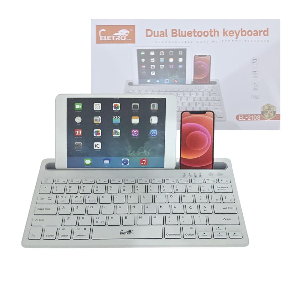 Teclado BT Inteligente Portátil Bluetooth com SUPORTE para Tablet e Celular