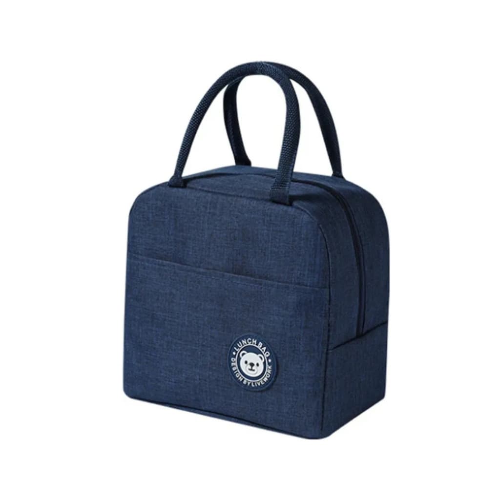 azul -Bolsa Térmica Lancheira para Marmita com Bolso Lateral