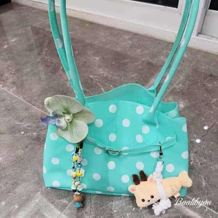Boolibyoo 2026 bolinhas novo estilo bolsa de verão moda Commuter transparente grande capacidade Tote axila ordem bolsa d