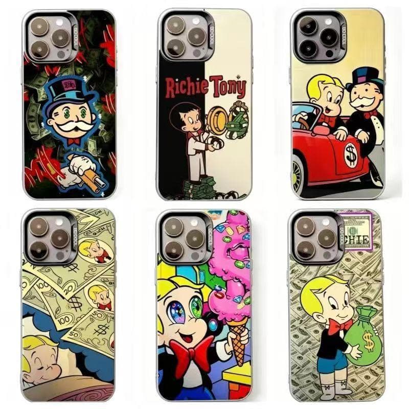 Capinha Vibração Dinheiro - Estilo Retro e Moderno com arte cultura pop para iPhone 17 16 15 14 13 12 11