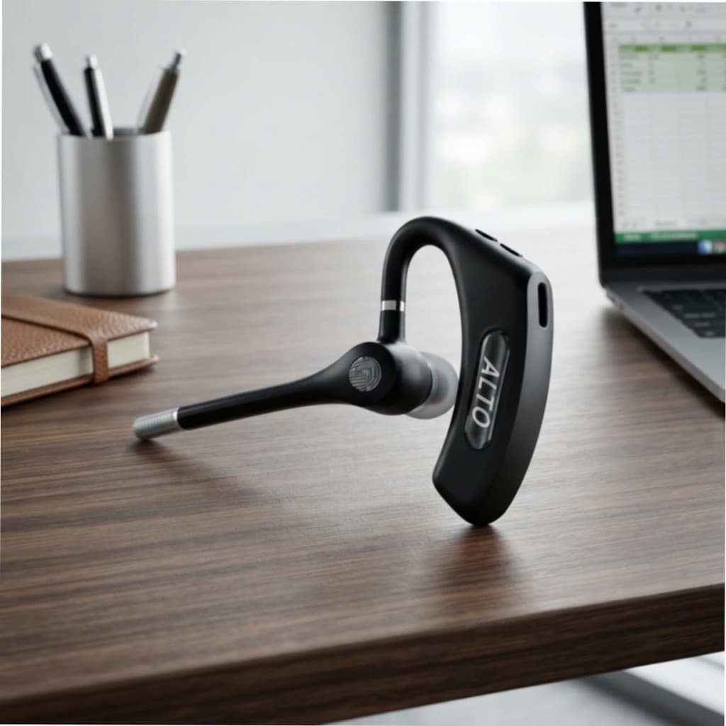 Fone Bluetooth Bidirecional com Microfone: som de qualidade, conexão sem fio e praticidade para músicas e chamadas!