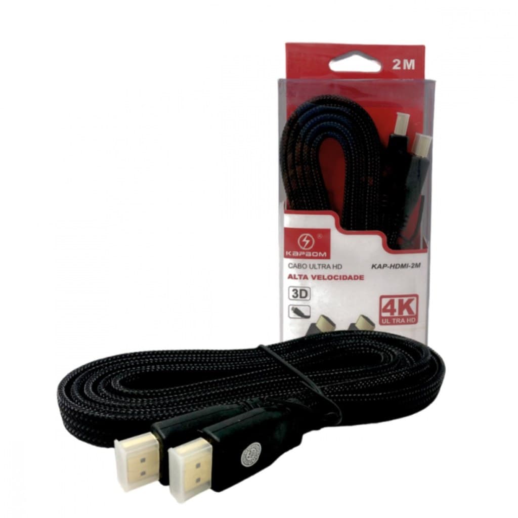 Cabo HDMI 2 metros 2.0 Full HD Alta Velocidade EL-8101