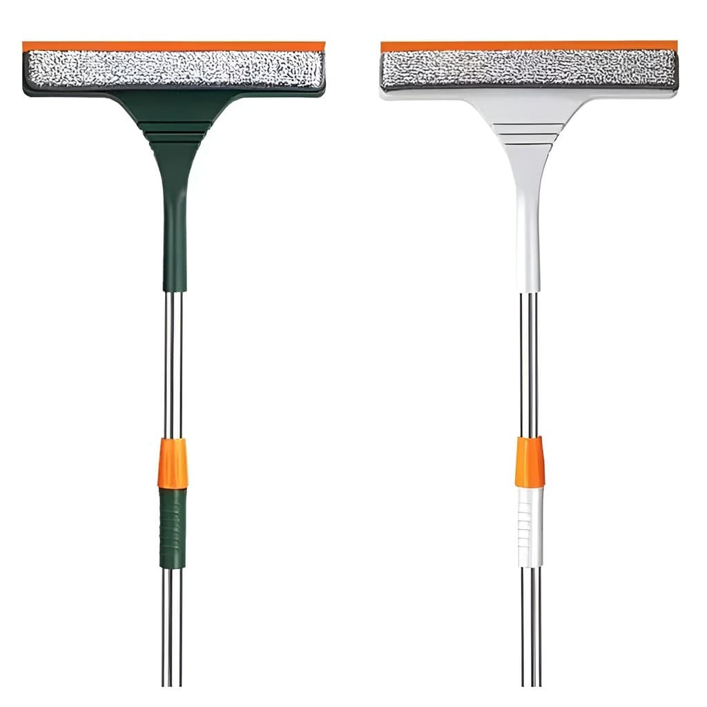 Rodo Vassoura Limpeza Chão Vidro Extensível Microfibra Cor:Branco