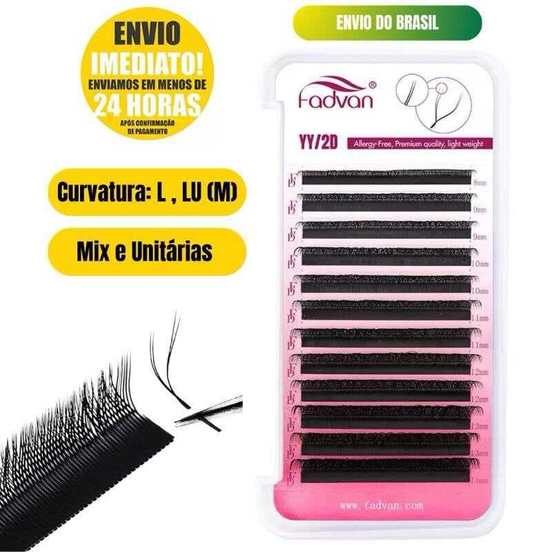 Cílios Y Fadvan Curvatura L LU M Efeito Fox Delineado Original