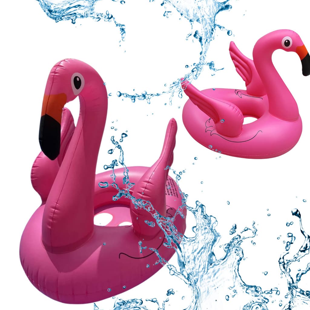 Boia Inflavel Infantil 6M à 3 Anos com assento Tamanho: 70 Cm Modelo: Flamingo Cor: Rosa