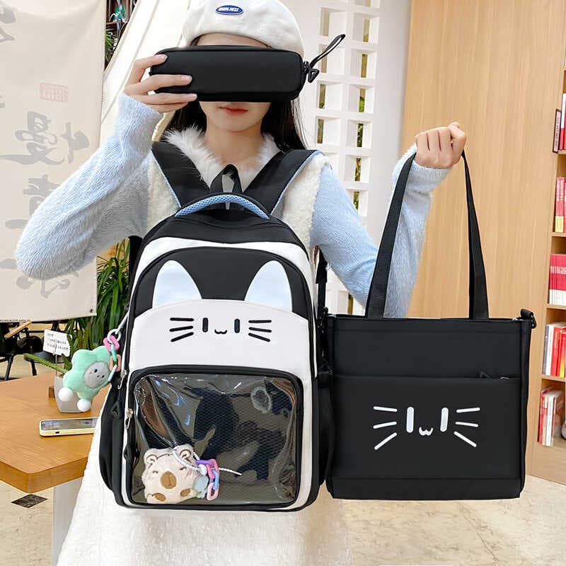 Estudante mochila bonito dos desenhos animados mochila escola primária estudante mochila Casual náilon mochila de três p