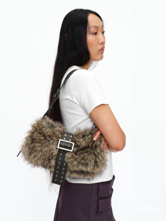 Boolibyoo Casual Plush Underarm Bolsa Ombro Axilas Diagonal
