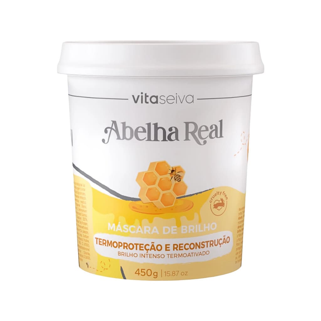 Máscara de Brilho Vita Seiva Abelha Real Termoproteção 450g