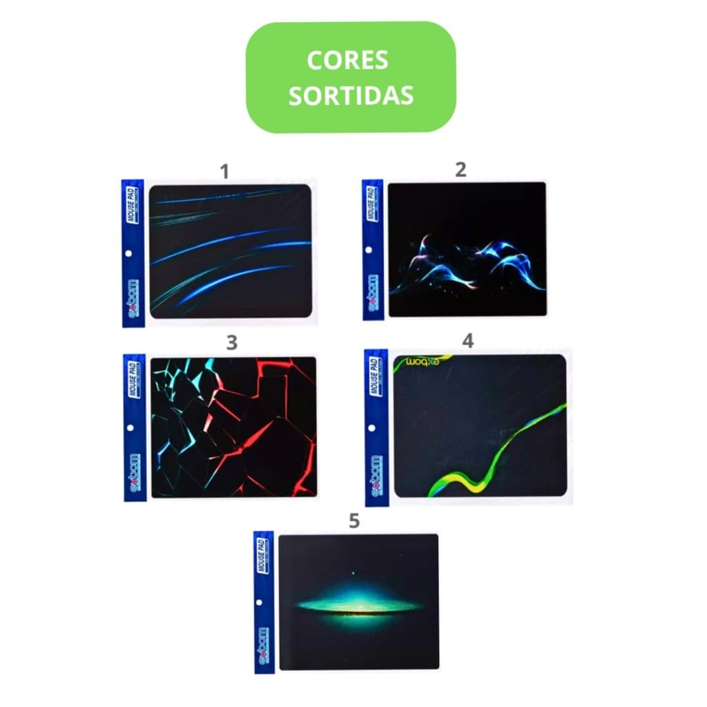 Mouse Pad Simples 22x18cm MP-2218E - (CORES SORTIDAS)