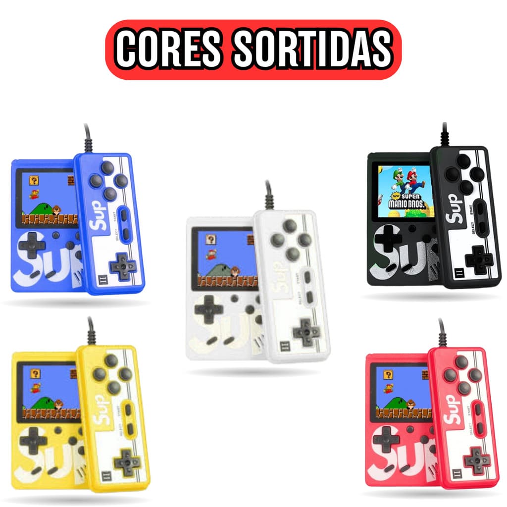 Mini Vídeo Game Portátil 400 Jogos com 2 Controles