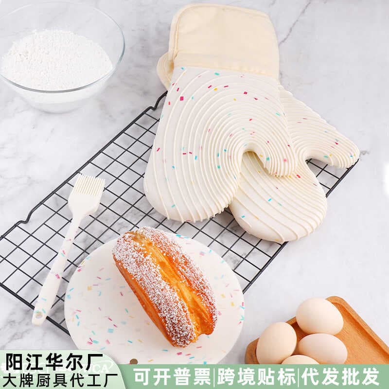 Grosso criativo estilo nórdico cozinha cozimento forno luvas isolamento térmico luvas de microondas pequeno fresco domés