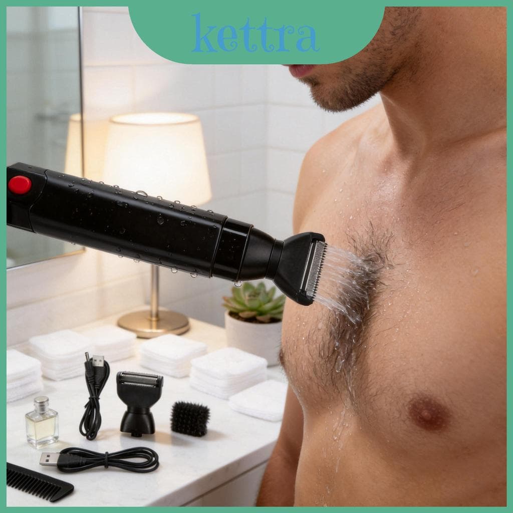 Aparador De Pêlos Traseiro De Barbeador Elétrico Com Remoção De Corpo Inteiro Recarregável Usb Para Dispositivo Masculin