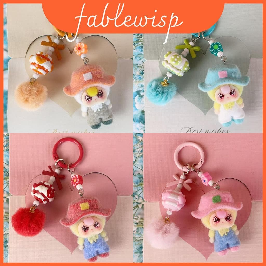 Chaveiro Estilo Boneca De Acampamento Com Pingente Fofo De Desenho Animado Para Crianças E Adolescentes