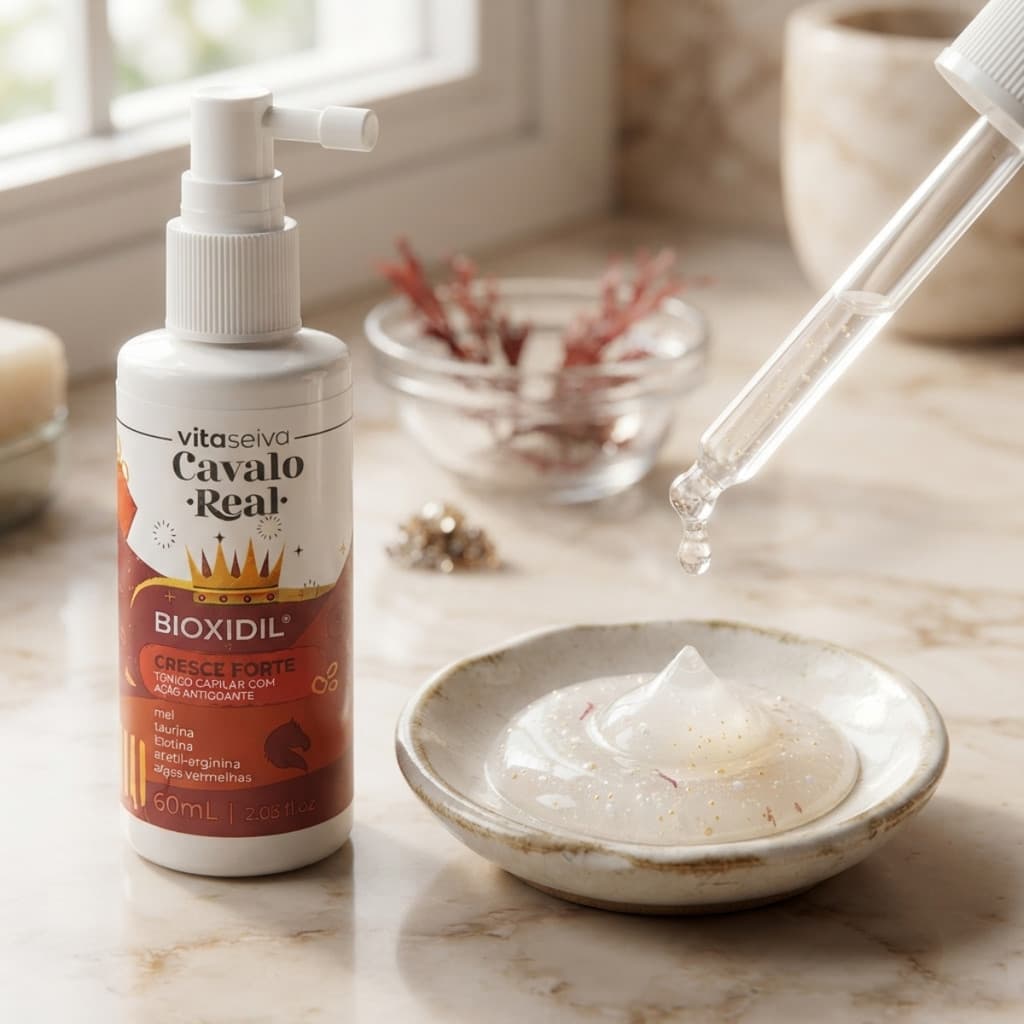 Tônico Capilar de Crescimento Bioxidil Cavalo Real Vita Seiva 60ml